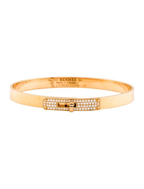 hermes mini kelly bracelet|hermes 18k diamond bangle bracelet.